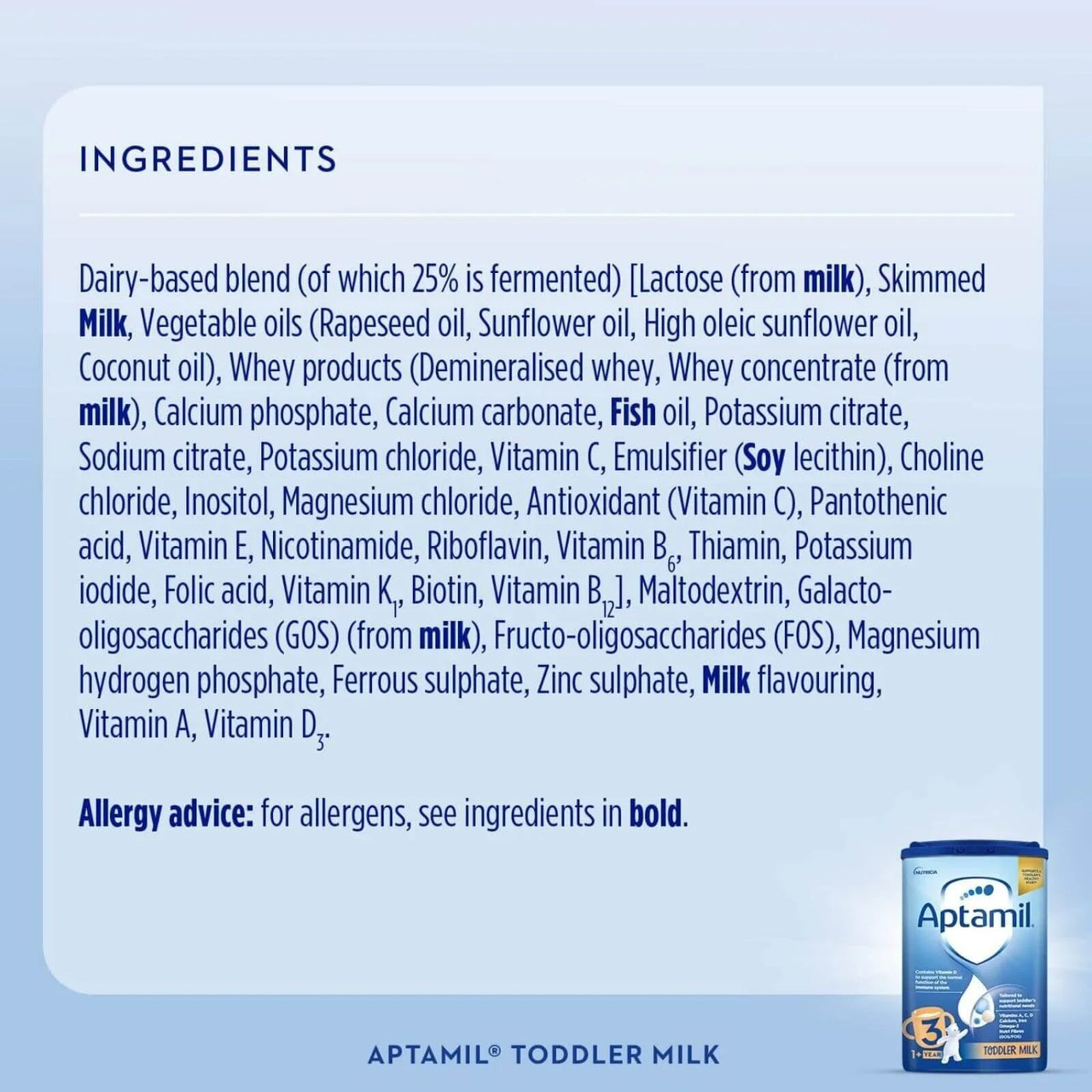 Aptamil 3 Growing Up Milk Formula 1-2 years 800g