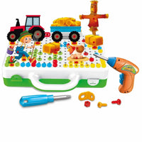3D Stem Puzzle Toolbox with Driller - Farm Animals - Miu Mau Baby & Kids Store