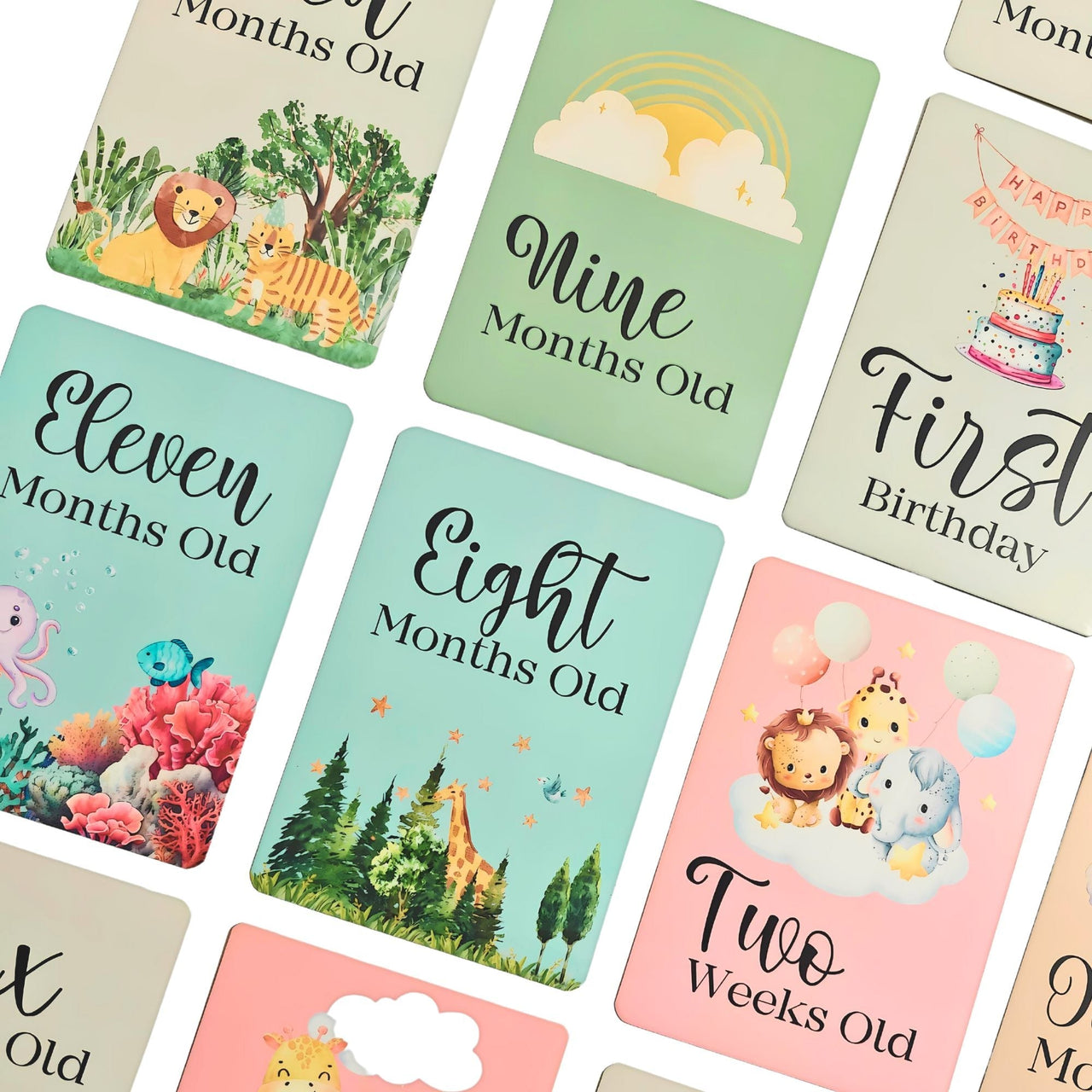 40 Baby Milestone Cards Pack - Miu Mau Baby & Kids Store