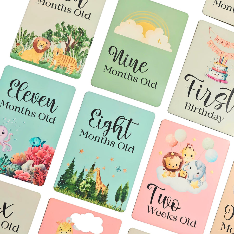 40 Baby Milestone Cards Pack - Miu Mau Baby & Kids Store