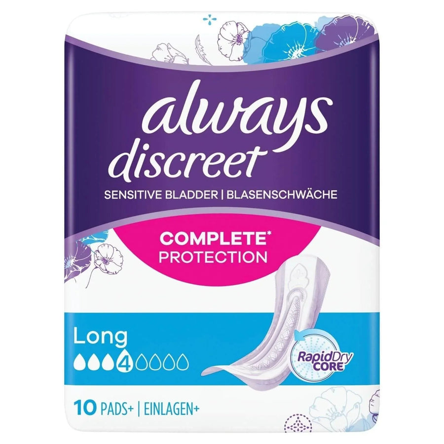 Always Discreet Incontinence Pads Long 10 pcs - Miu Mau Collectibles