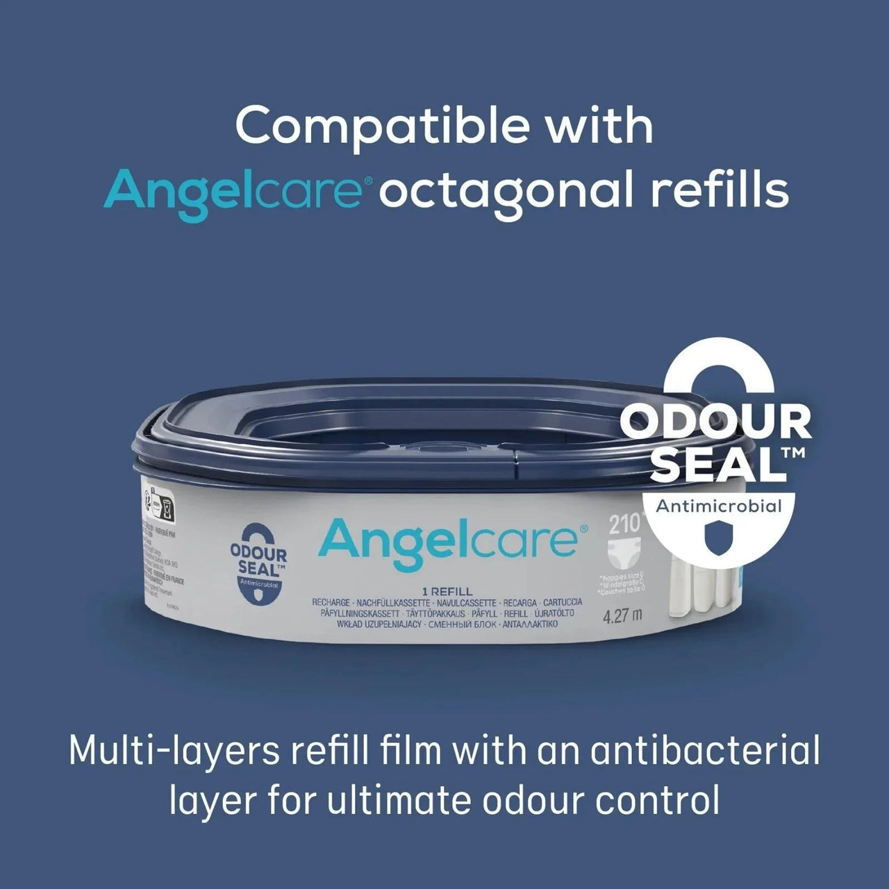 Angelcare Classic XL Nappy Bin with 1 Refill - Miu Mau Collectibles