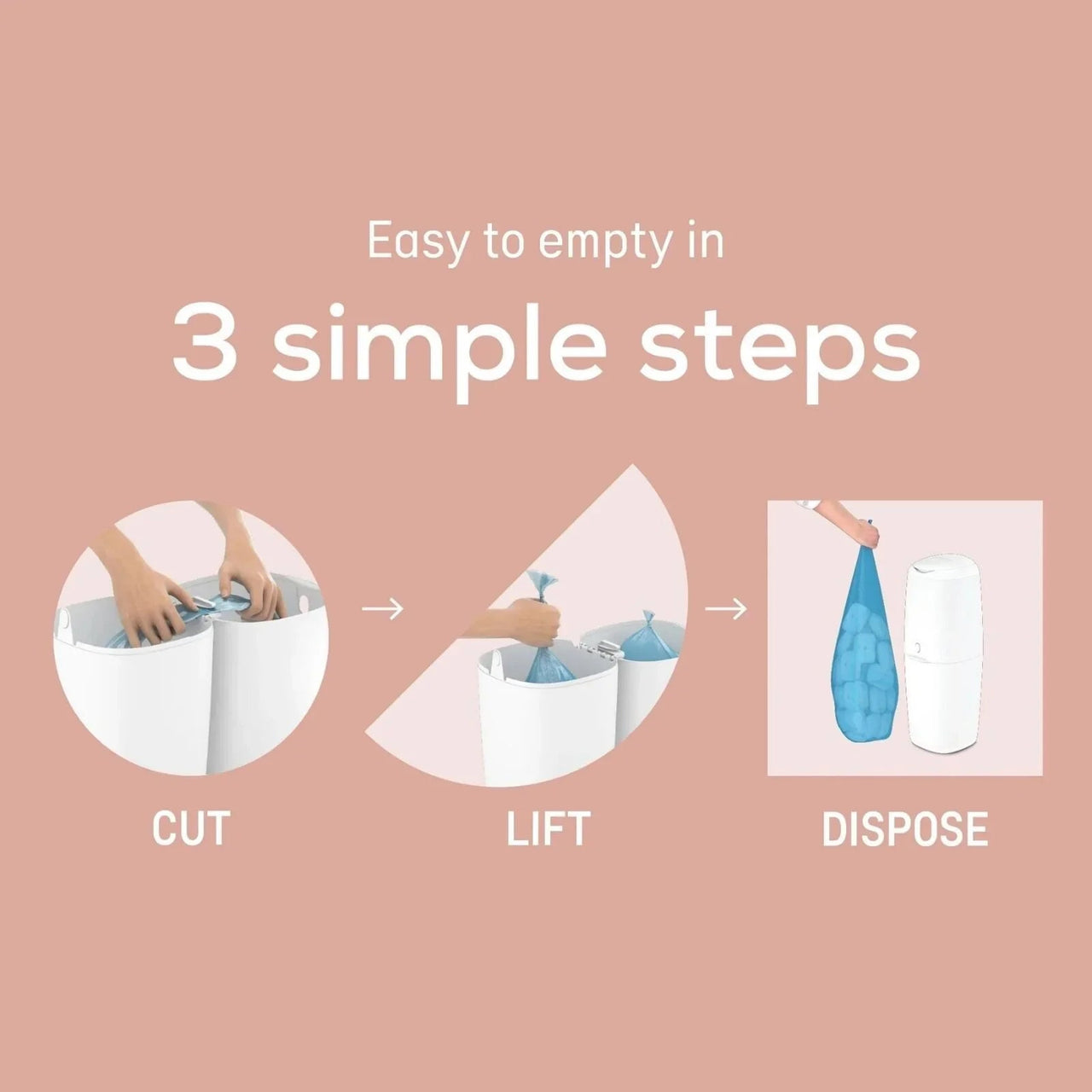 Angelcare Classic XL Nappy Bin with 1 Refill - Miu Mau Collectibles