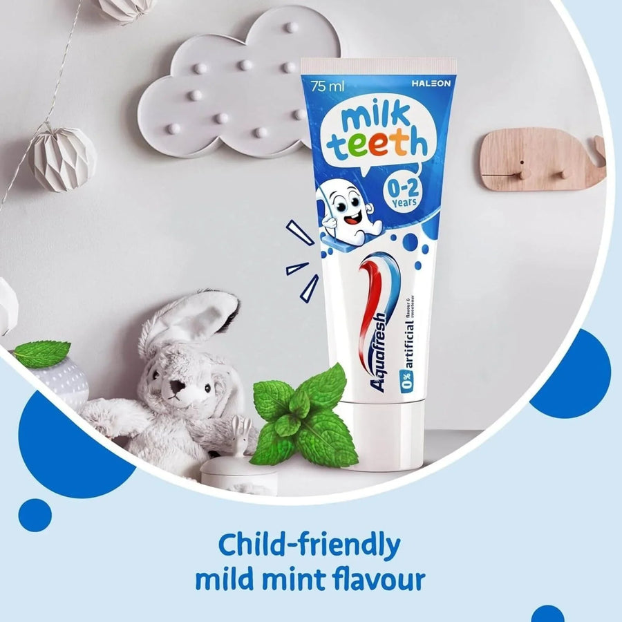 Aquafresh Milk Teeth Toothpaste 0 - 2 years 50ml - Miu Mau Collectibles