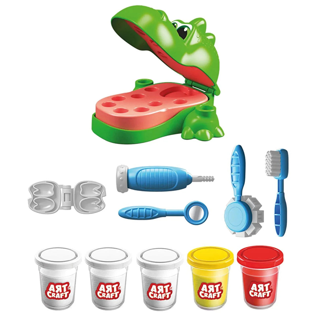 Artcraft Dino Dentist Play Dough Set - Miu Mau Collectibles