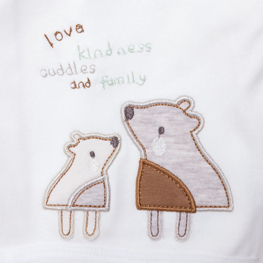 Aziz Bebe Suzene Embroidered 5 Piece Newborn Starter Set - Ecru - Miu Mau Collectibles