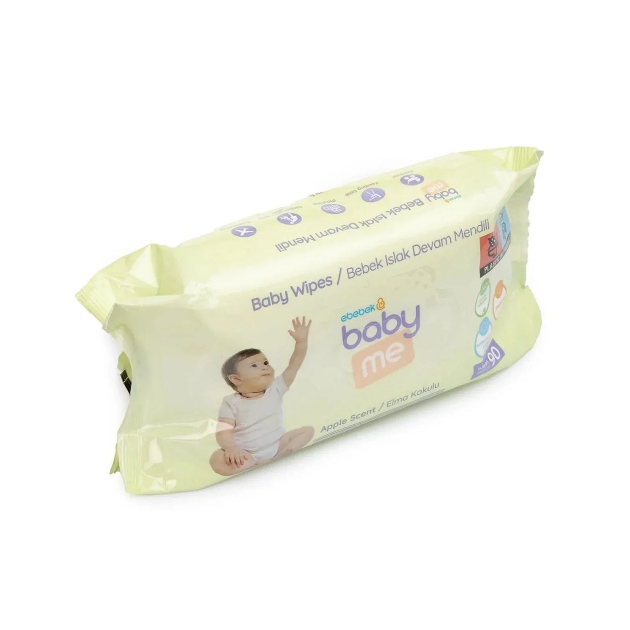 baby me Apple Scented Baby Wipes 90 pcs - Miu Mau Collectibles