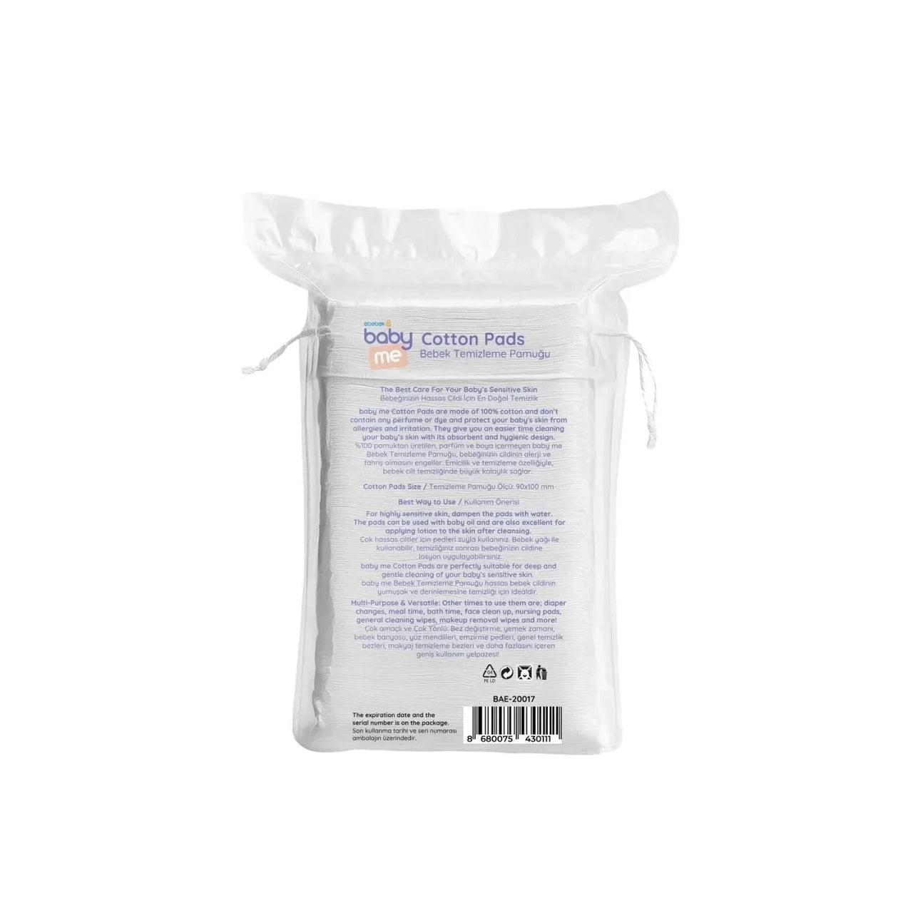 baby me Baby Cleaning Cotton Pads 60 pcs - Miu Mau Collectibles