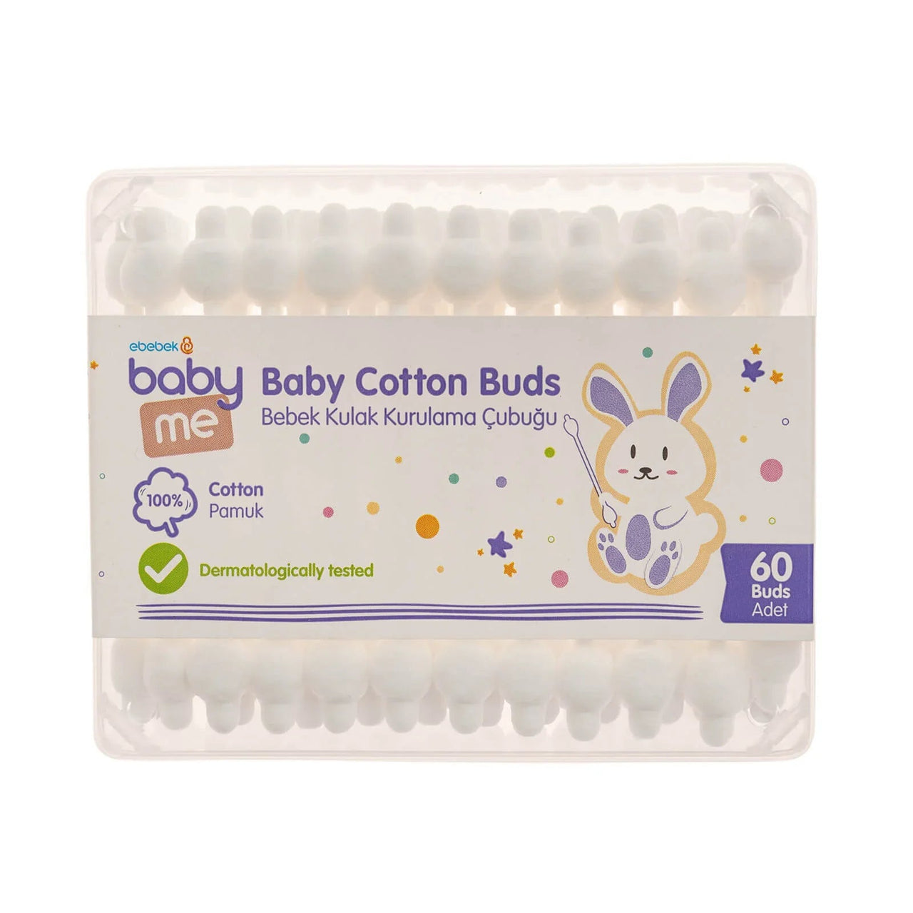 baby me Baby Cotton Buds 60 pcs - Miu Mau Collectibles
