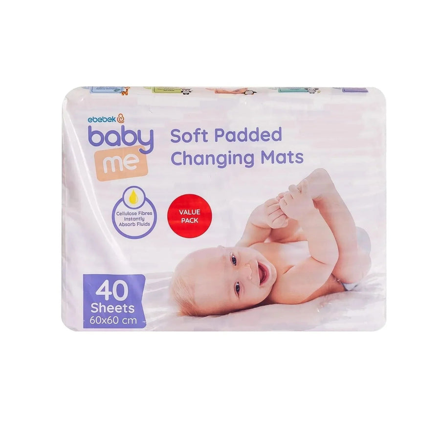 baby me Fluffy Baby Nappy Changing Mats 60x60cm - 40 pcs - Miu Mau Collectibles