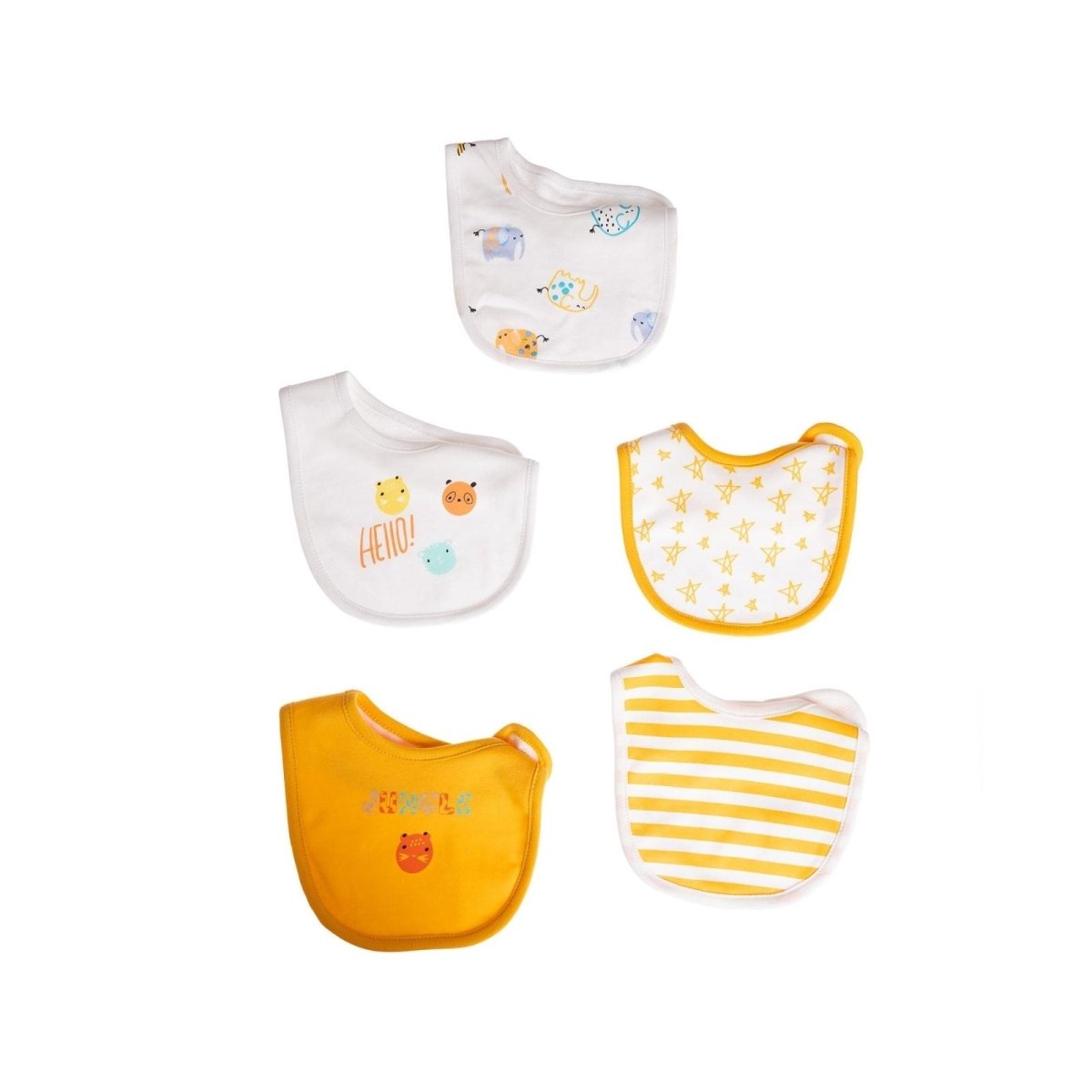 baby me Jungle Baby Bib Pack of 5 - Miu Mau Collectibles