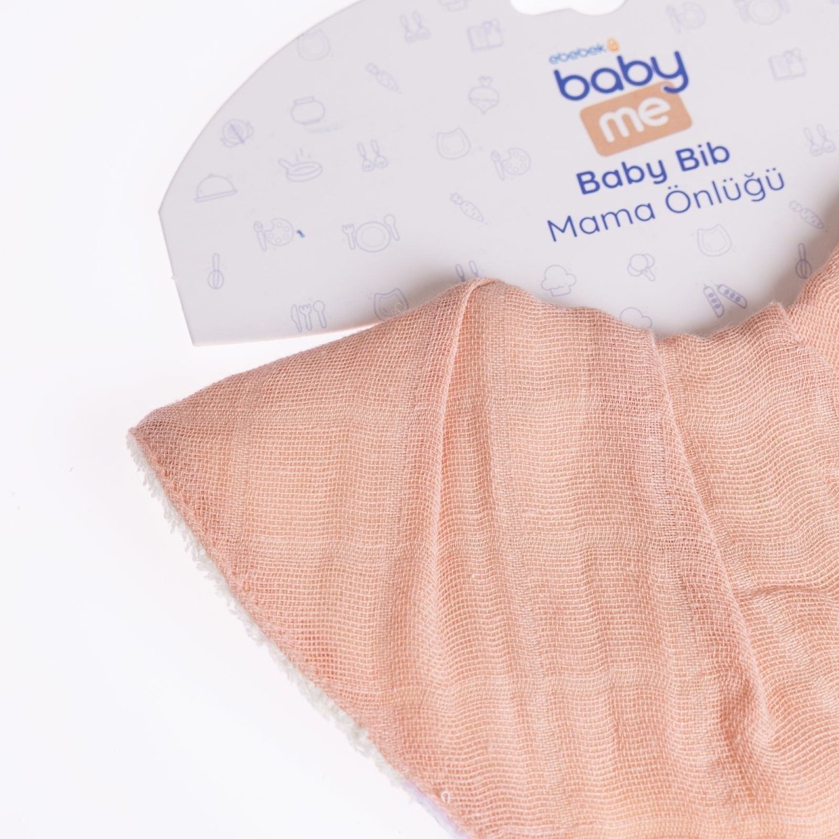 baby me Muslin Dribble Bib Blush - Miu Mau Collectibles