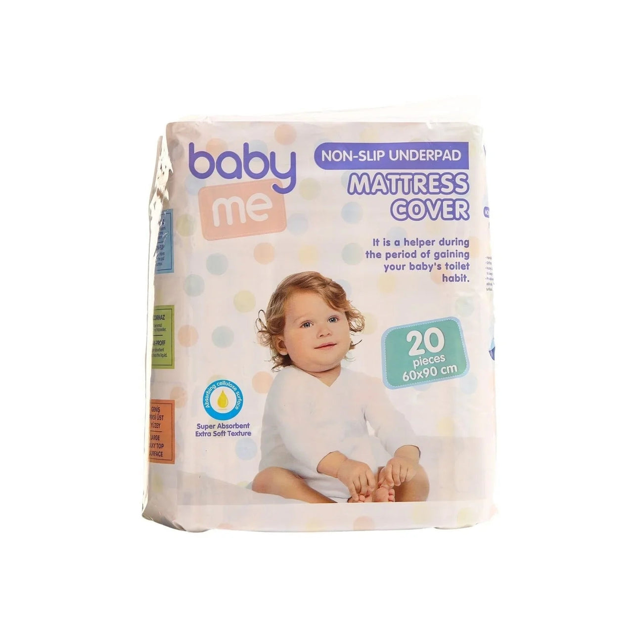 baby me Non - Slip Underpad Mattress Cover 60x90cm 20 pcs - Miu Mau Collectibles