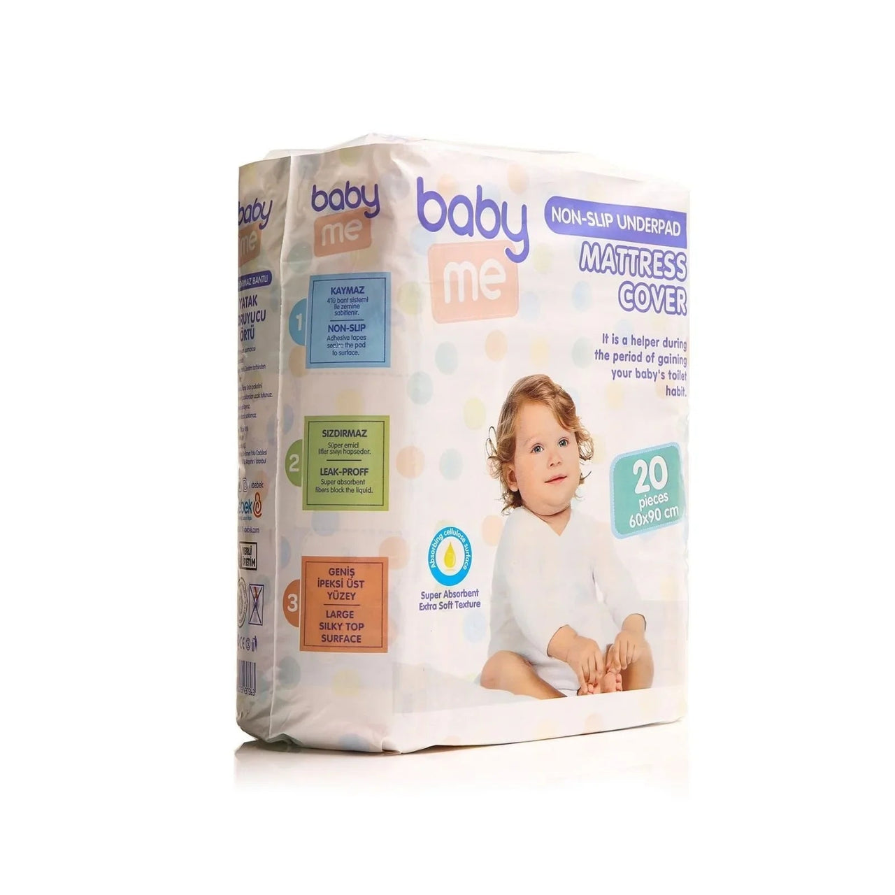 baby me Non - Slip Underpad Mattress Cover 60x90cm 20 pcs - Miu Mau Collectibles