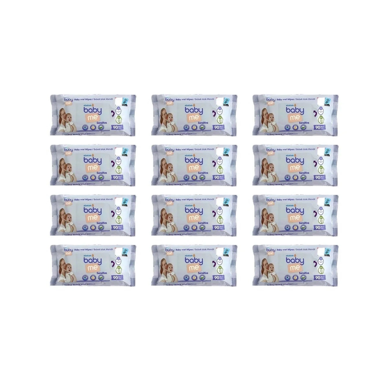 baby me Sensitive Baby Wipes 12x90 pcs - Miu Mau Collectibles