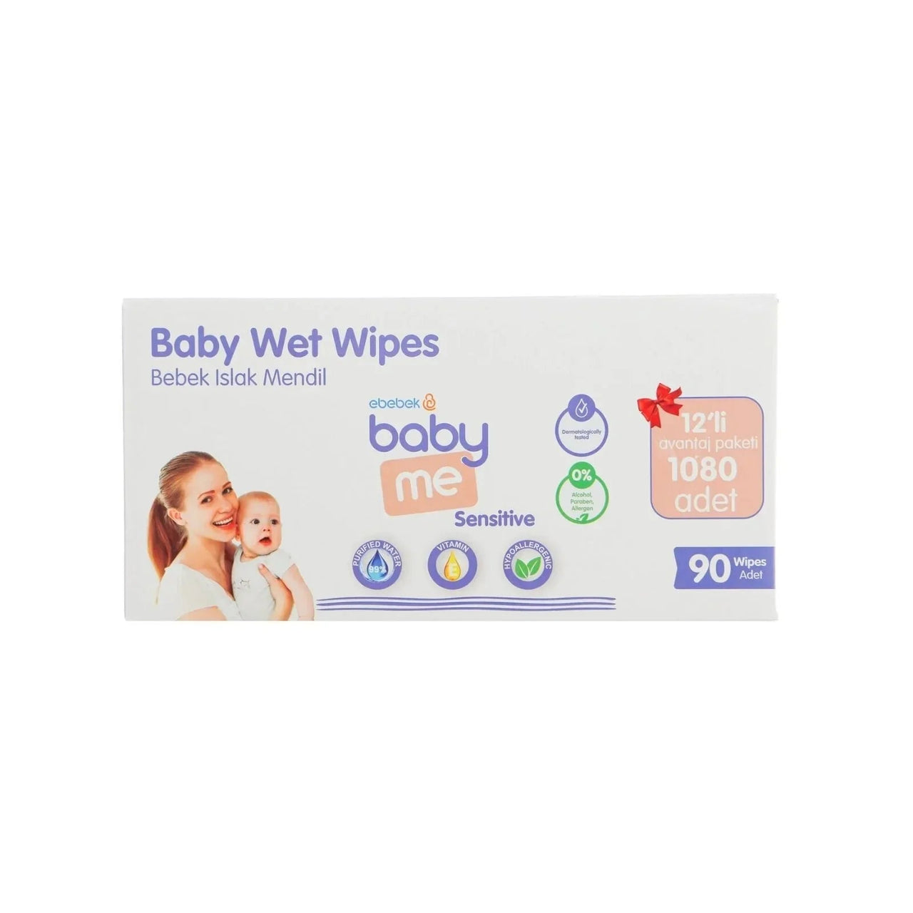 baby me Sensitive Baby Wipes 12x90 pcs - Miu Mau Collectibles