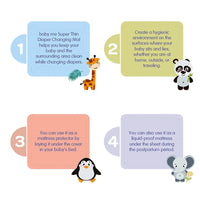 baby me Super Thin Baby Nappy Changing Mats 60x90cm - 40 pcs - Miu Mau Collectibles