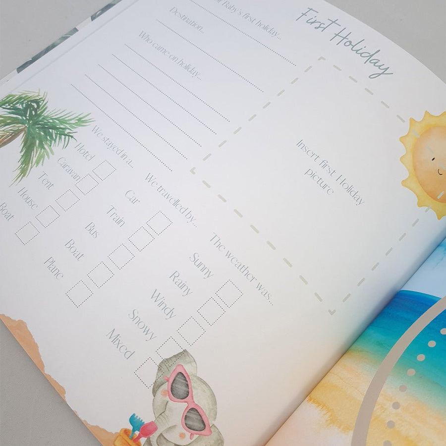 Baby Memory Book - Baby's First Year Milestones - Miu Mau Baby & Kids Store