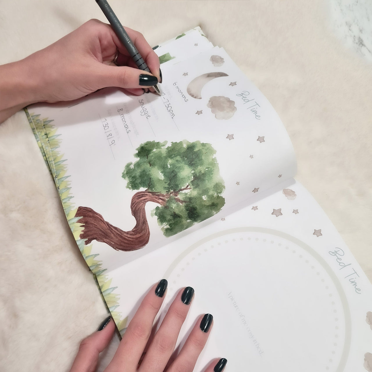 Baby Memory Book - Baby's First Year Milestones - Miu Mau Baby & Kids Store