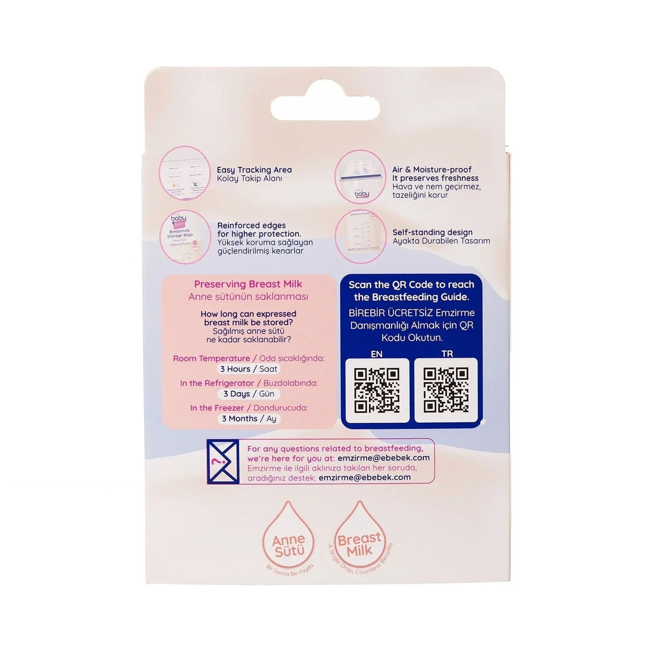 baby mom Breast Milk Storage Bag 50 pcs - Miu Mau Collectibles