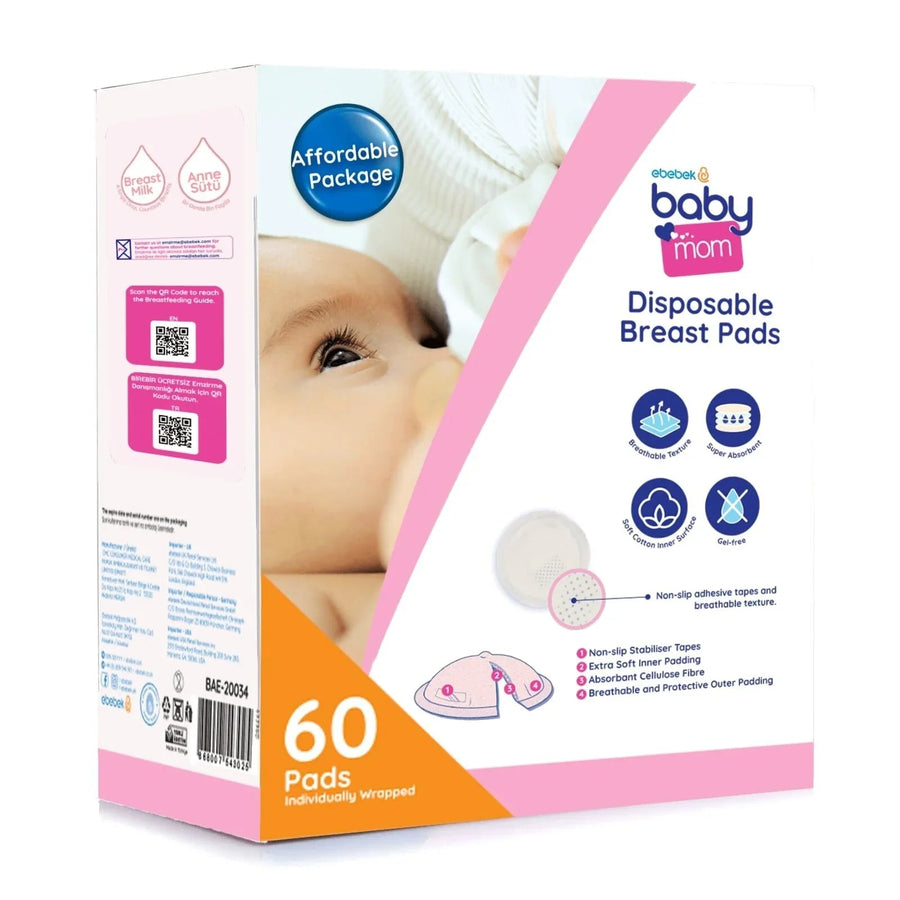 baby mom Disposable Breast Pads 60 pcs - Miu Mau Collectibles