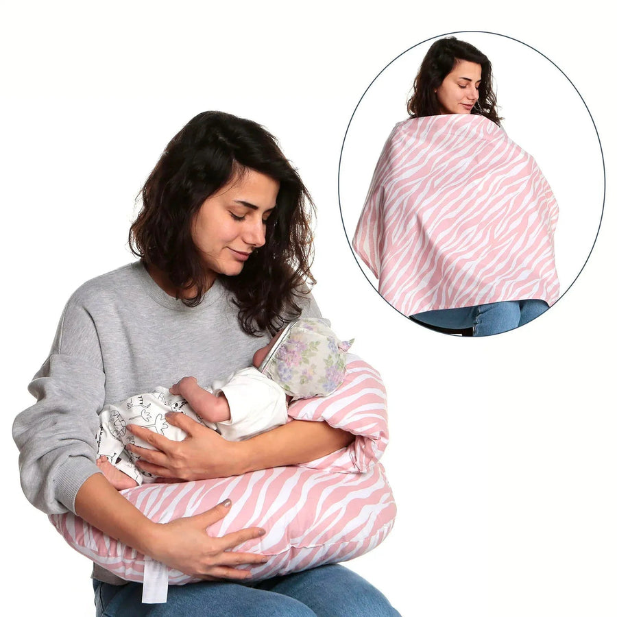 baby mom Eco Breastfeeding & Infant Support Pillow & Nursing Cover Set - Miu Mau Collectibles