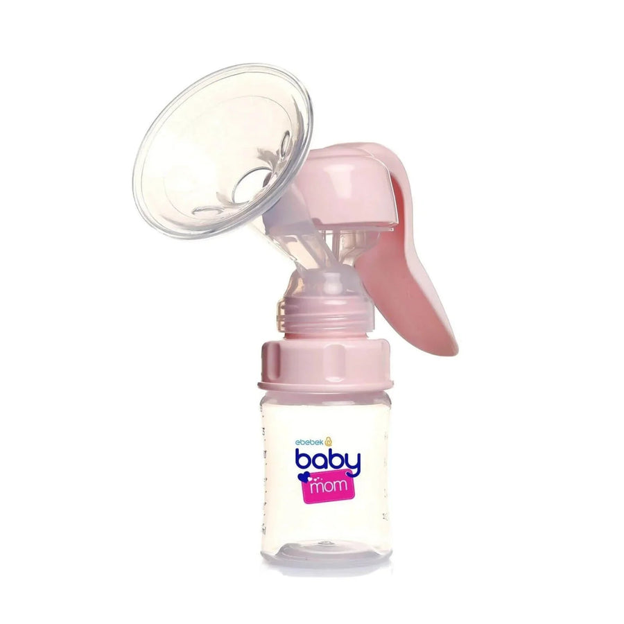 baby mom Single Manual Breast Pump - Pink - Miu Mau Collectibles