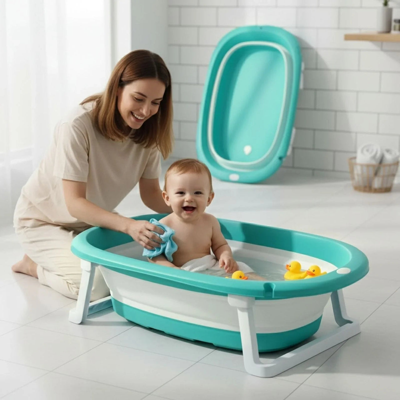 baby plus Foldable Bathtub with Plug - Miu Mau Collectibles