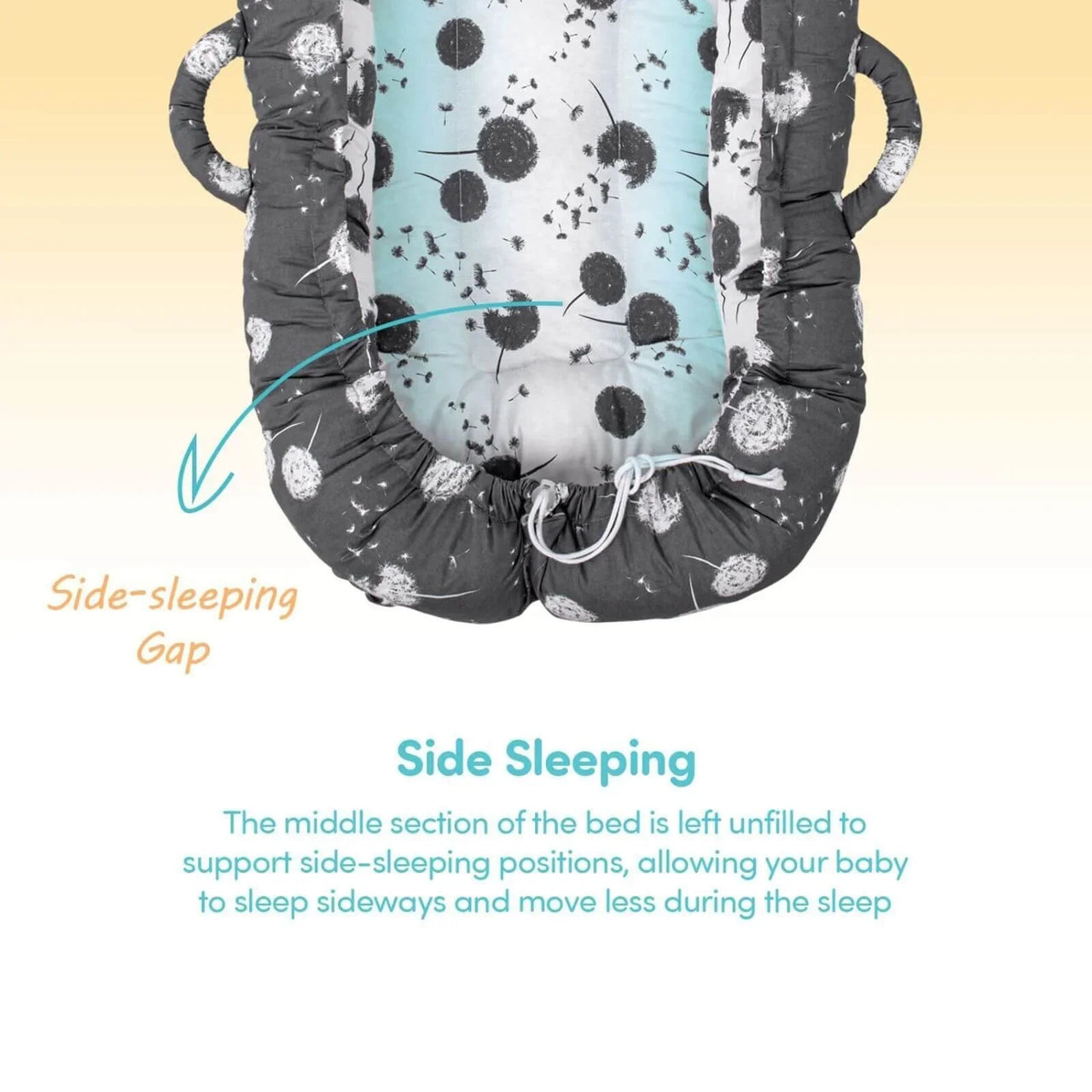 baby plus Mother Side Baby Reflux Bed - Dandelion - Miu Mau Collectibles