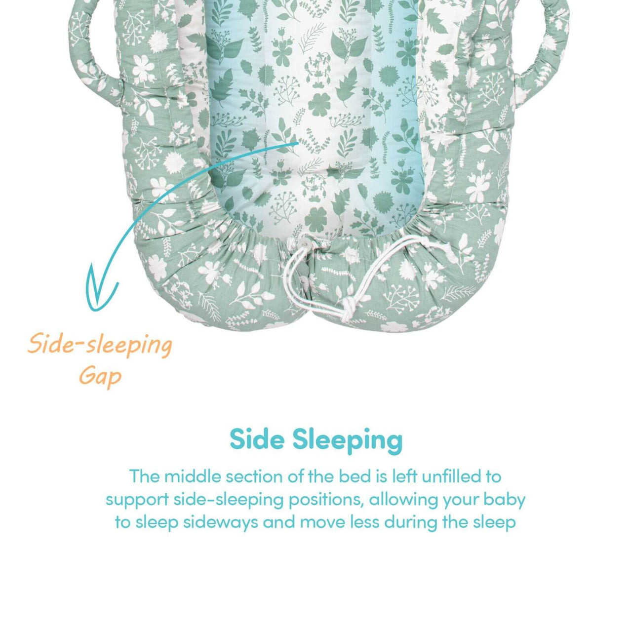baby plus Mother Side Baby Reflux Bed - Green - Miu Mau Collectibles