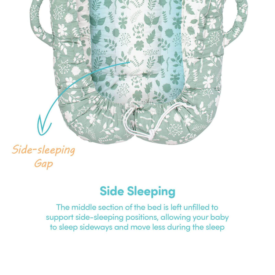 baby plus Mother Side Baby Reflux Bed - Green - Miu Mau Collectibles