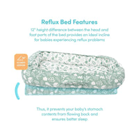 baby plus Mother Side Baby Reflux Bed - Green - Miu Mau Collectibles