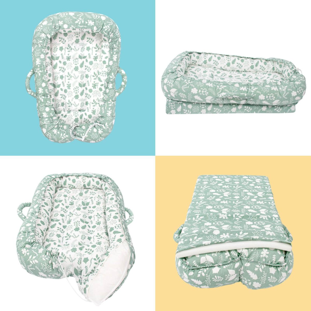 baby plus Mother Side Baby Reflux Bed - Green - Miu Mau Collectibles