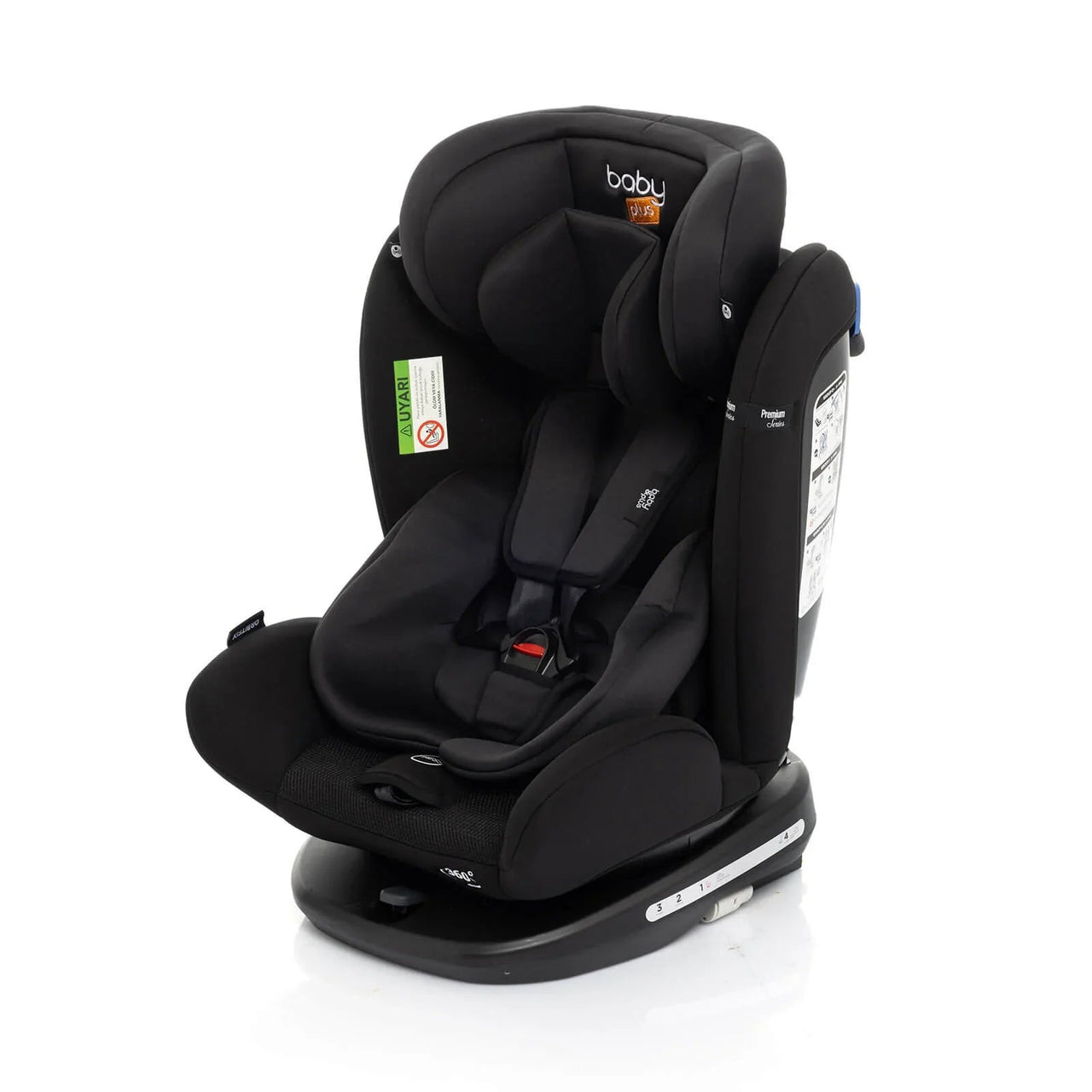 baby plus Orbitfix Group 0+/1/2/3 (Birth to 12 Years) Car Seat - Black - Miu Mau Collectibles