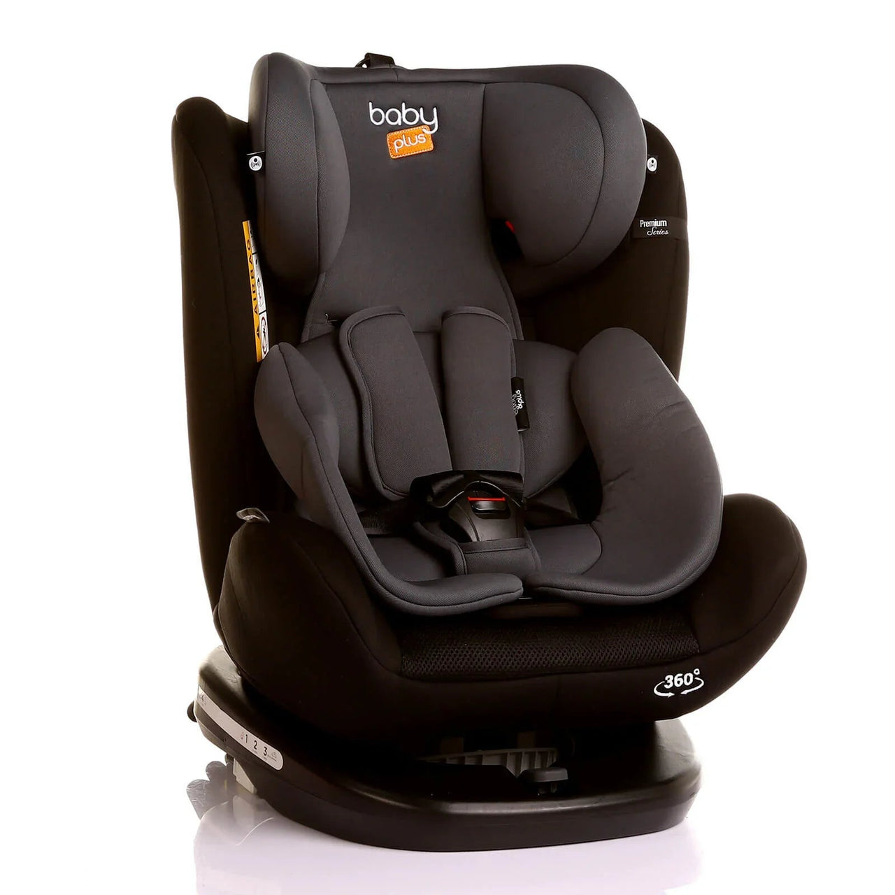 baby plus Orbitfix Group 0+/1/2/3 (Birth to 12 Years) Car Seat - Black Grey - Miu Mau Collectibles