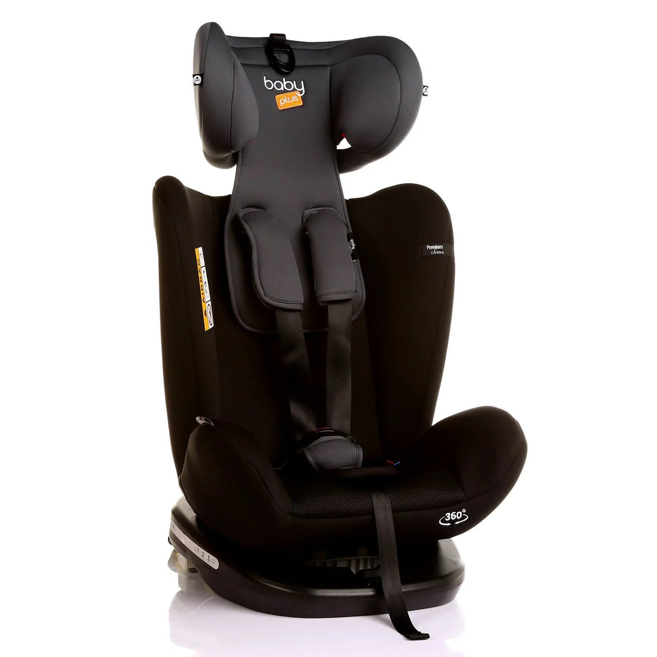 baby plus Orbitfix Group 0+/1/2/3 (Birth to 12 Years) Car Seat - Black Grey - Miu Mau Collectibles