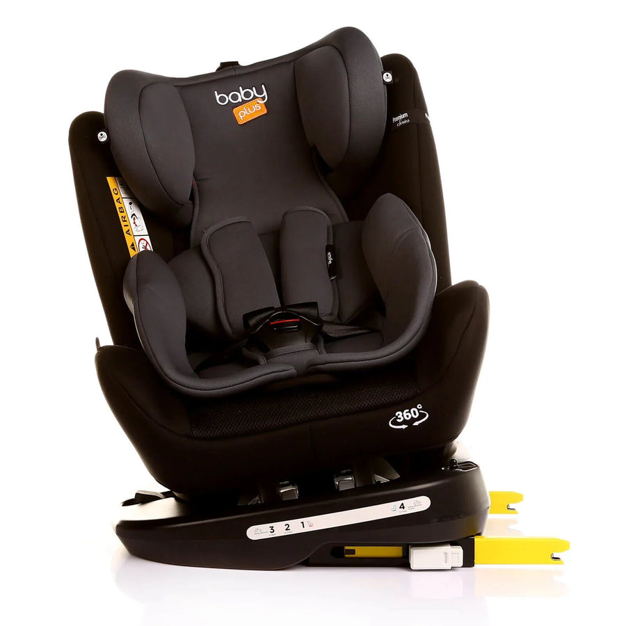 baby plus Orbitfix Group 0+/1/2/3 (Birth to 12 Years) Car Seat - Black Grey - Miu Mau Collectibles