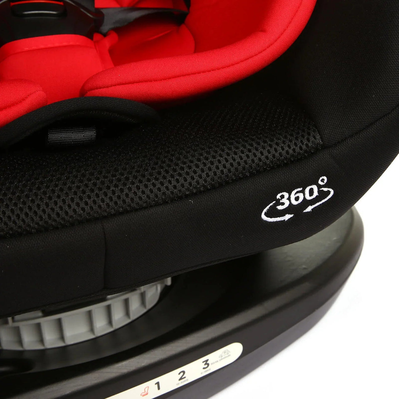 baby plus Orbitfix Group 0+/1/2/3 (Birth to 12 Years) Car Seat - Black Red - Miu Mau Collectibles