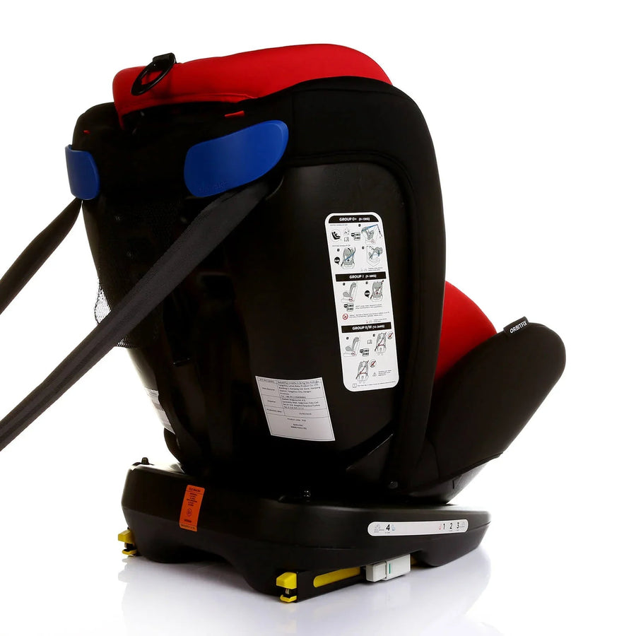 baby plus Orbitfix Group 0+/1/2/3 (Birth to 12 Years) Car Seat - Black Red - Miu Mau Collectibles