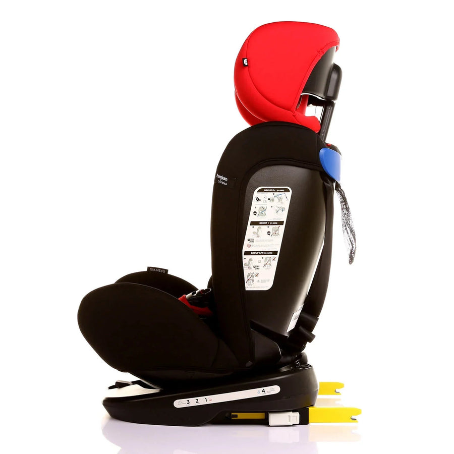 baby plus Orbitfix Group 0+/1/2/3 (Birth to 12 Years) Car Seat - Black Red - Miu Mau Collectibles
