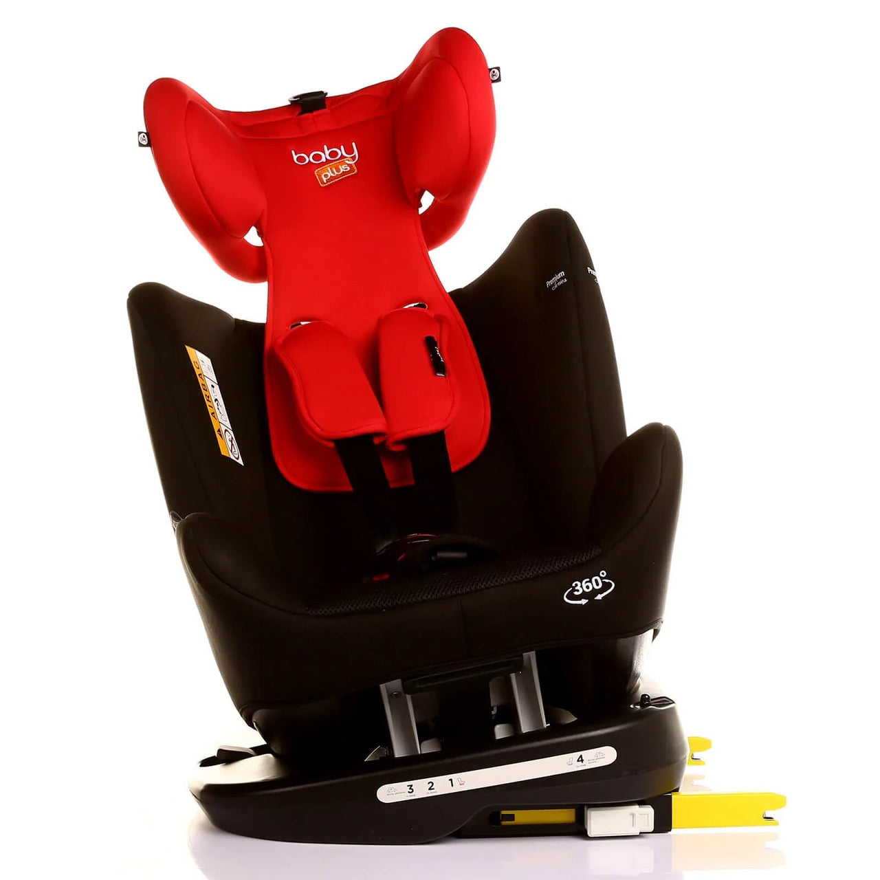 baby plus Orbitfix Group 0+/1/2/3 (Birth to 12 Years) Car Seat - Black Red - Miu Mau Collectibles