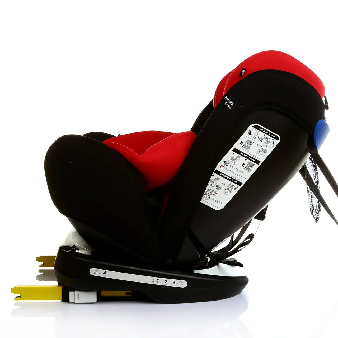 baby plus Orbitfix Group 0+/1/2/3 (Birth to 12 Years) Car Seat - Black Red - Miu Mau Collectibles