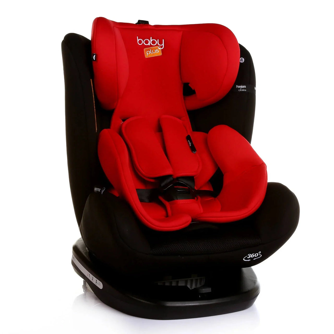 baby plus Orbitfix Group 0+/1/2/3 (Birth to 12 Years) Car Seat - Black Red - Miu Mau Collectibles