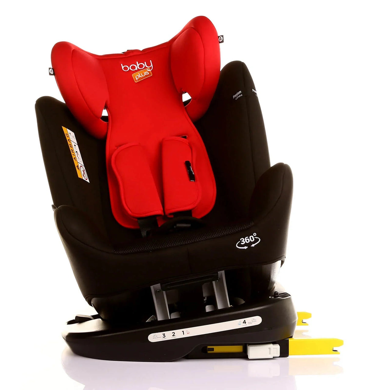baby plus Orbitfix Group 0+/1/2/3 (Birth to 12 Years) Car Seat - Black Red - Miu Mau Collectibles