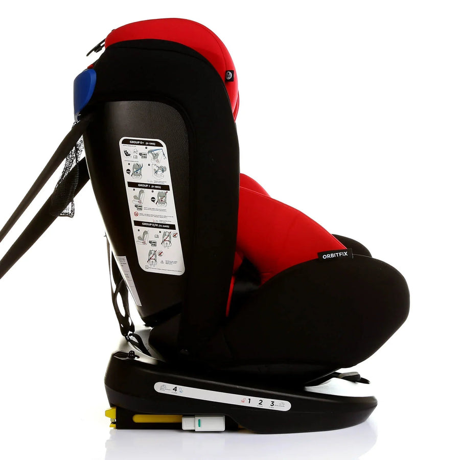 baby plus Orbitfix Group 0+/1/2/3 (Birth to 12 Years) Car Seat - Black Red - Miu Mau Collectibles