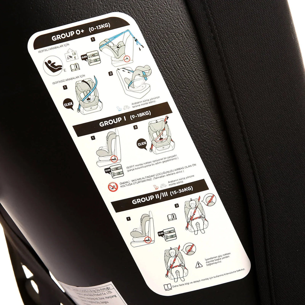 baby plus Orbitfix Group 0+/1/2/3 (Birth to 12 Years) Car Seat - Black Red - Miu Mau Collectibles