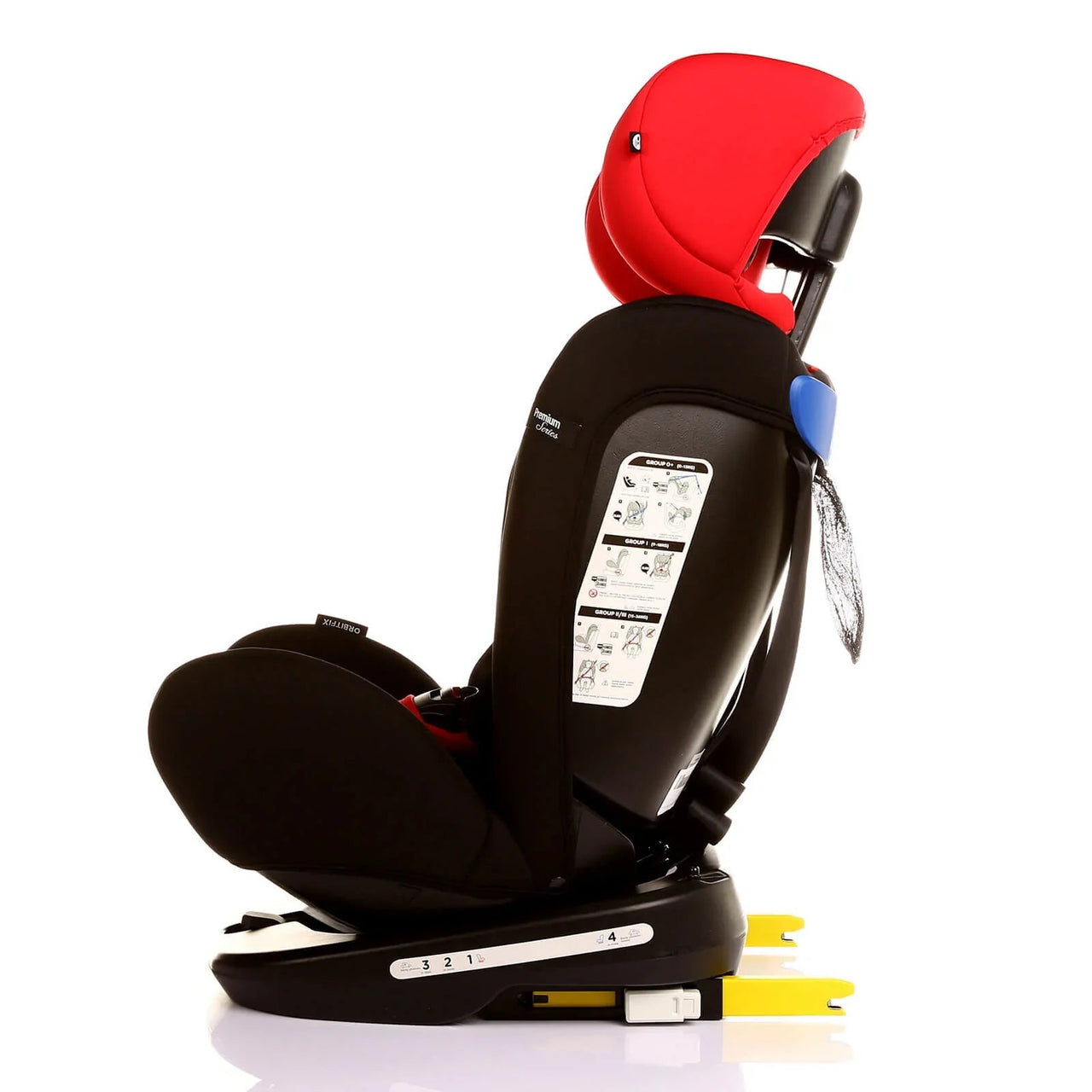 baby plus Orbitfix Group 0+/1/2/3 (Birth to 12 Years) Car Seat - Black Red - Miu Mau Collectibles