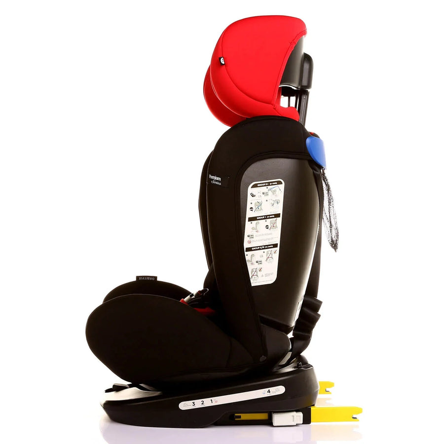 baby plus Orbitfix Group 0+/1/2/3 (Birth to 12 Years) Car Seat - Black Red - Miu Mau Collectibles