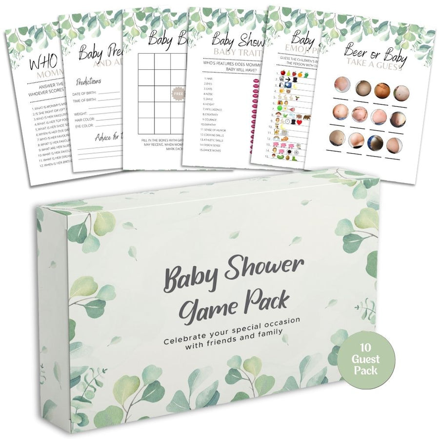 Baby Shower Games Bundle | 6 Game Bundle - Miu Mau Baby & Kids Store
