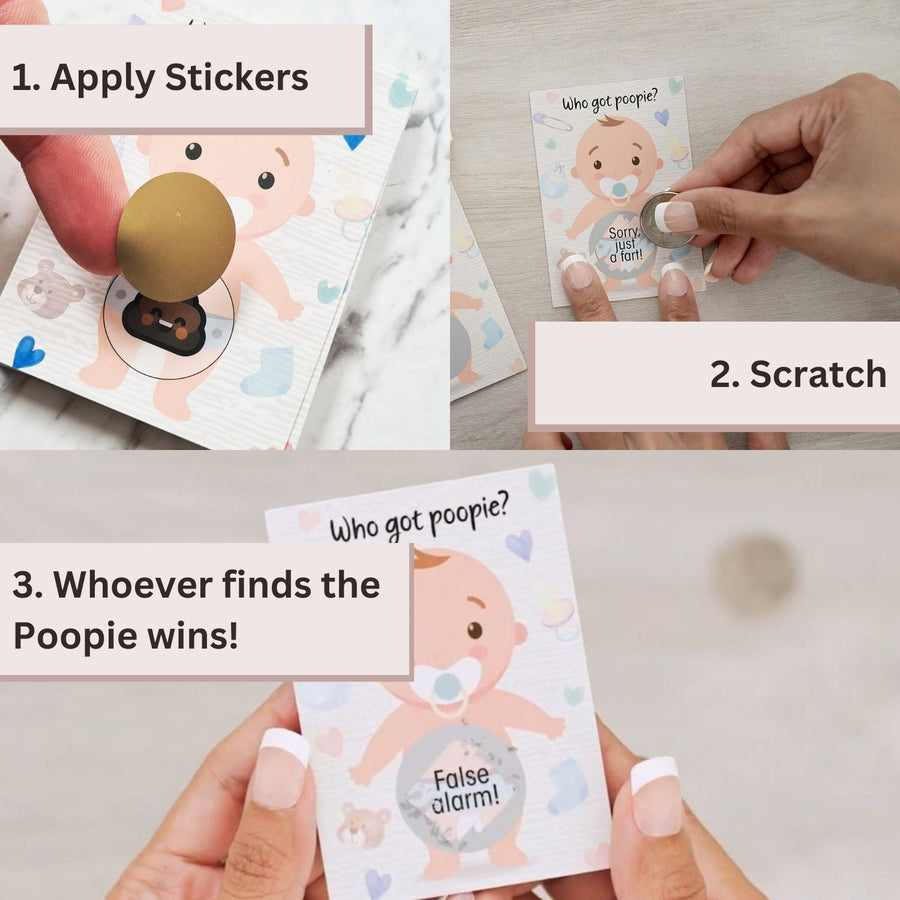 Baby Shower Scratch Off Game - 33 Card Pack - Miu Mau Baby & Kids Store